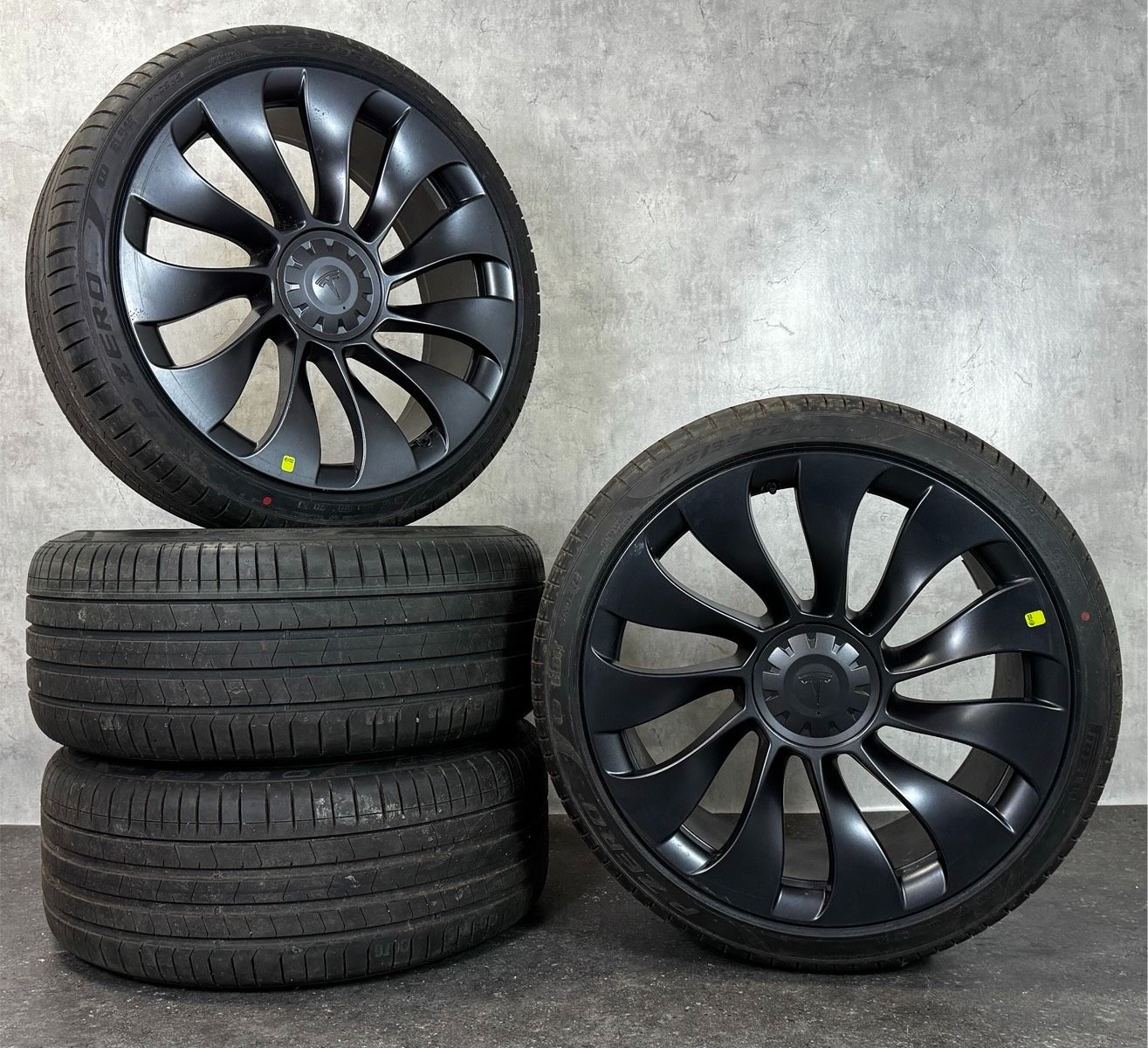 ORIGINAL 21 ZOLL TESLA MODEL Y ÜBERTURBINE SOMMERRÄDER 7MM NEUW