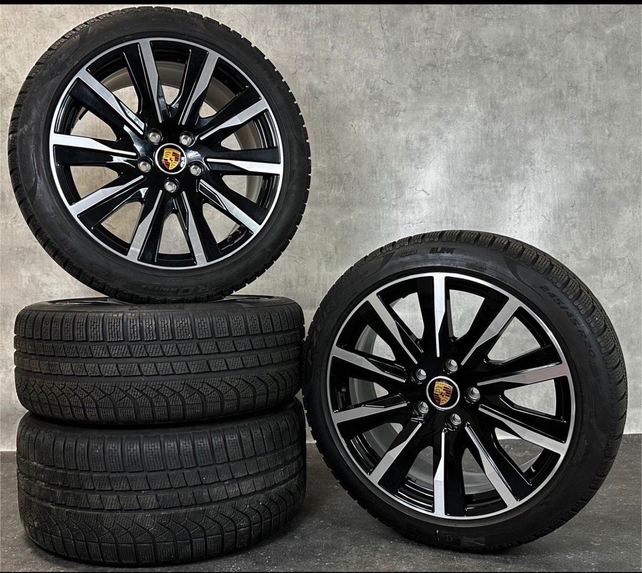 ORIGINAL 20 ZOLL PORSCHE TAYCAN TEQUIPMENT SCHWARZ 9J1 WINTER