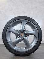 ORIGINAL 18 ZOLL PORSCHE 996 911 TURBO WINTERREIFEN GRAU