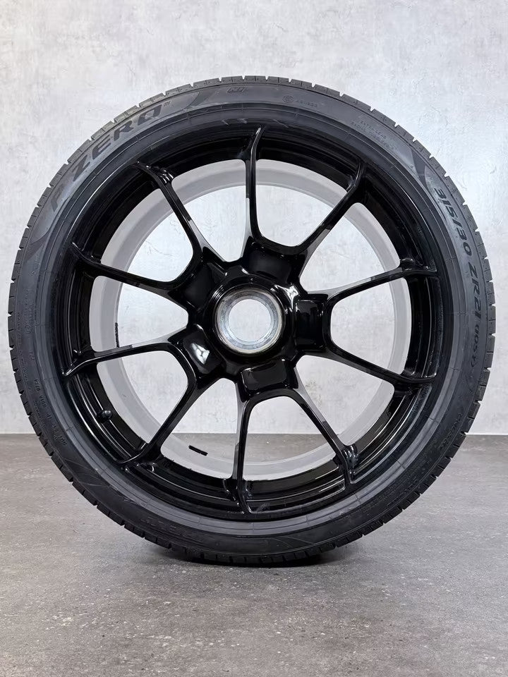 Porsche 992 Turbo 20 21 Zoll Exclusive Sommerräder Schwarz Seidenmatt