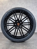 ORIGINAL 21 ZOLL PORSCHE PANAMERA 971 G2 TURBO FELGEN SCHWARZ RIMS OEM TYRES