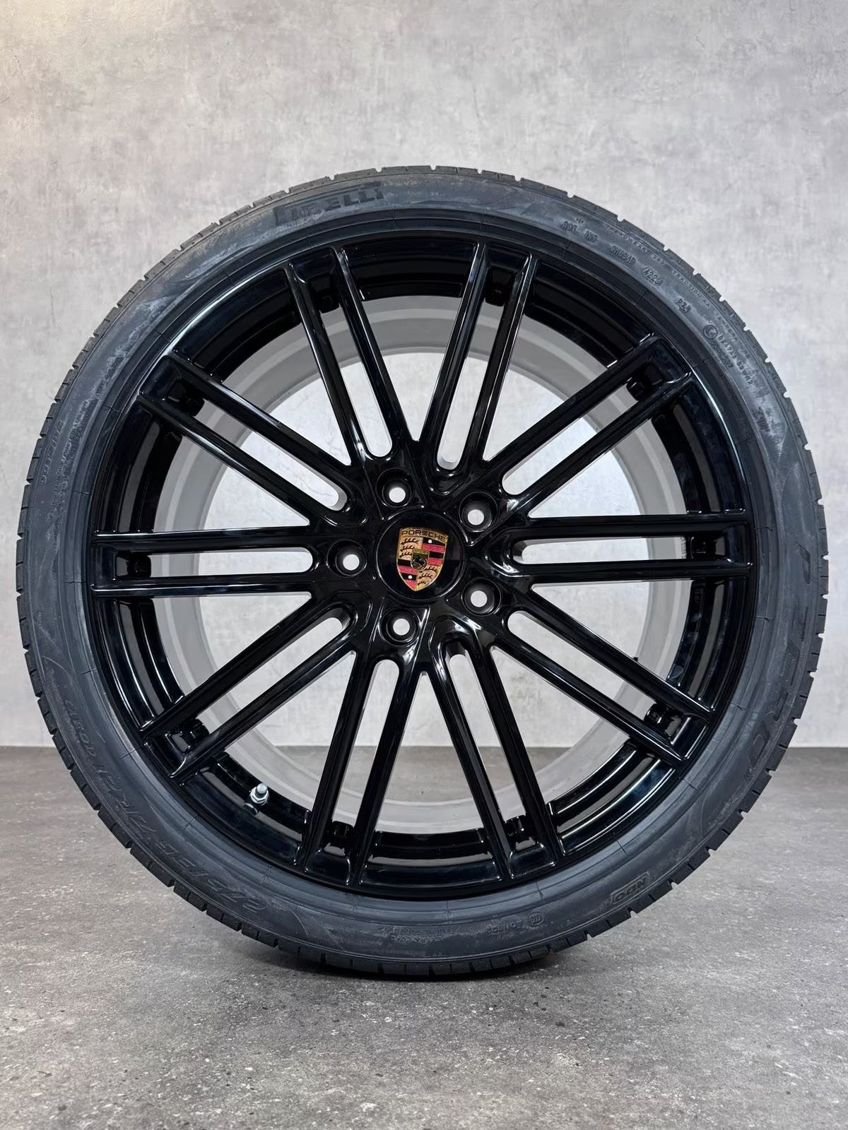ORIGINAL 21 ZOLL PORSCHE PANAMERA 971 G2 TURBO FELGEN SCHWARZ RIMS OEM TYRES