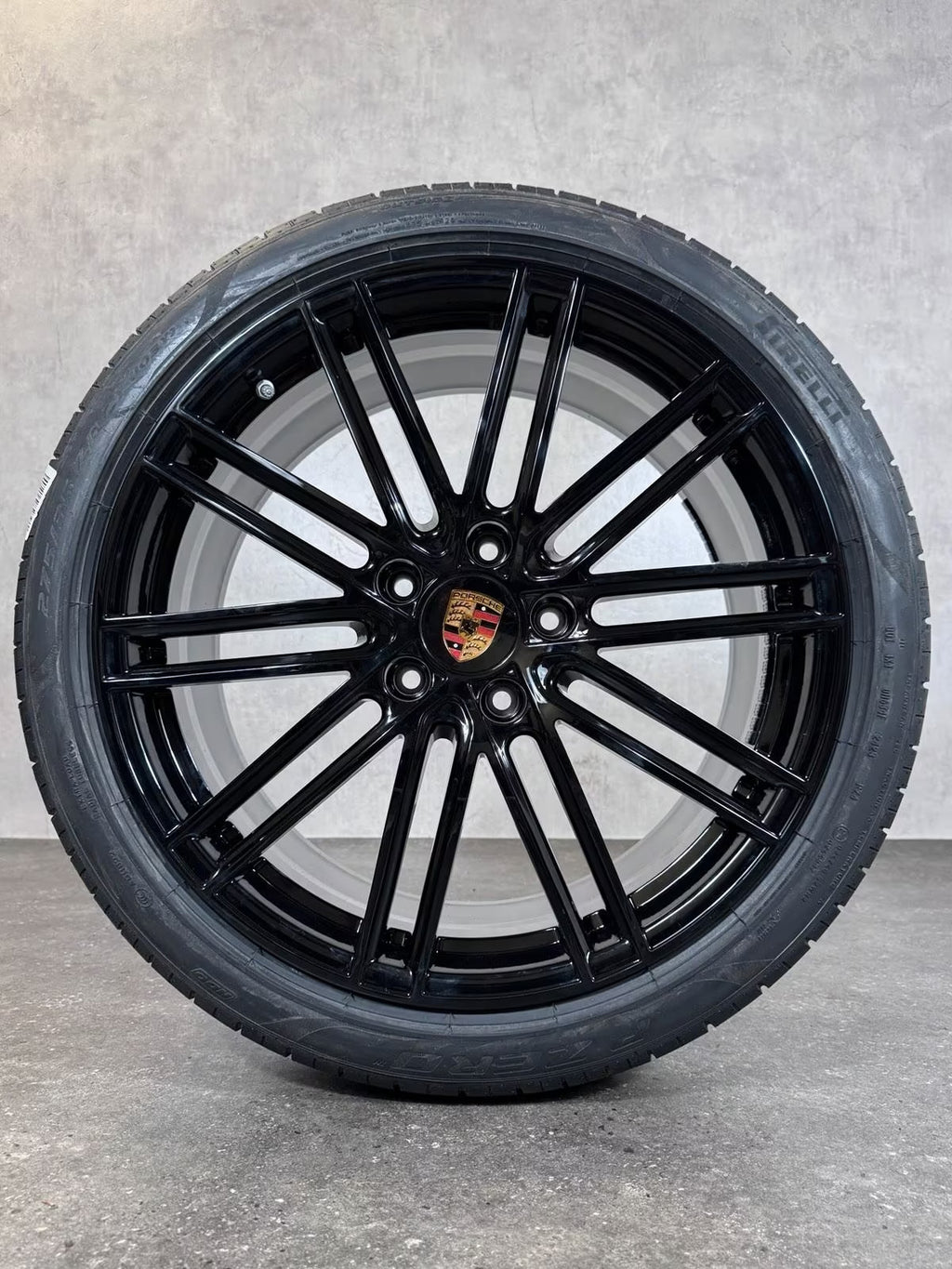 ORIGINAL 21 ZOLL PORSCHE PANAMERA 971 G2 TURBO FELGEN SCHWARZ RIMS OEM TYRES