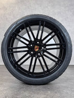 ORIGINAL 21 ZOLL PORSCHE PANAMERA 971 G2 TURBO FELGEN SCHWARZ RIMS OEM TYRES