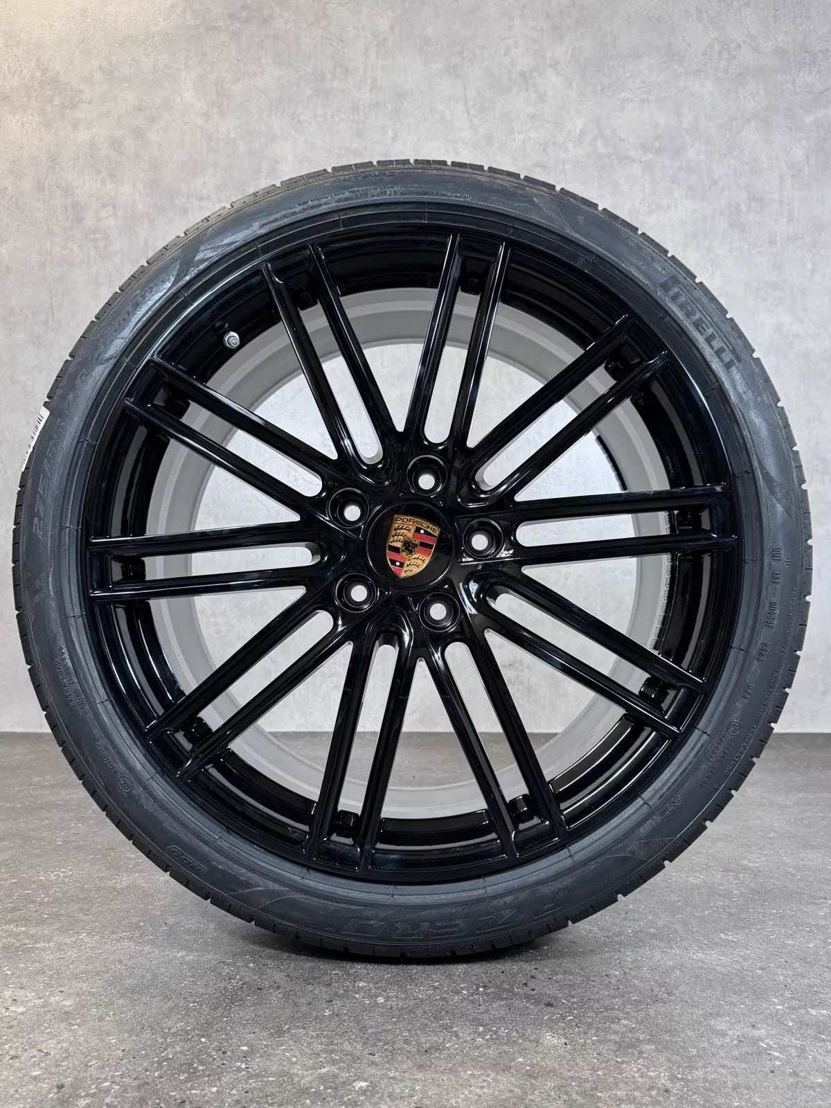 ORIGINAL 21 ZOLL PORSCHE PANAMERA 971 G2 TURBO FELGEN SCHWARZ RIMS OEM TYRES