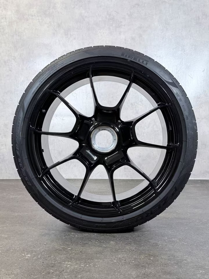 Porsche 992 Turbo 20 21 Zoll Exclusive Sommerräder Schwarz Seidenmatt
